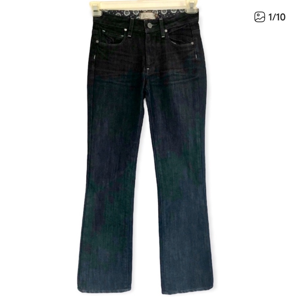Paige Women’s Mid-Rise Rising Glen Dark Wash Straight Leg Jeans, Size 25